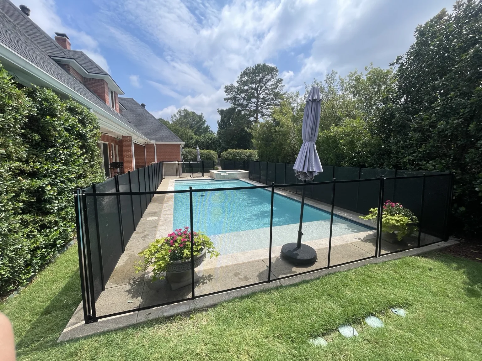 Finished backyard pool